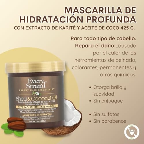 Every Strand Shea and Coconut Oil Deep Hair Masque, 15 Ounce