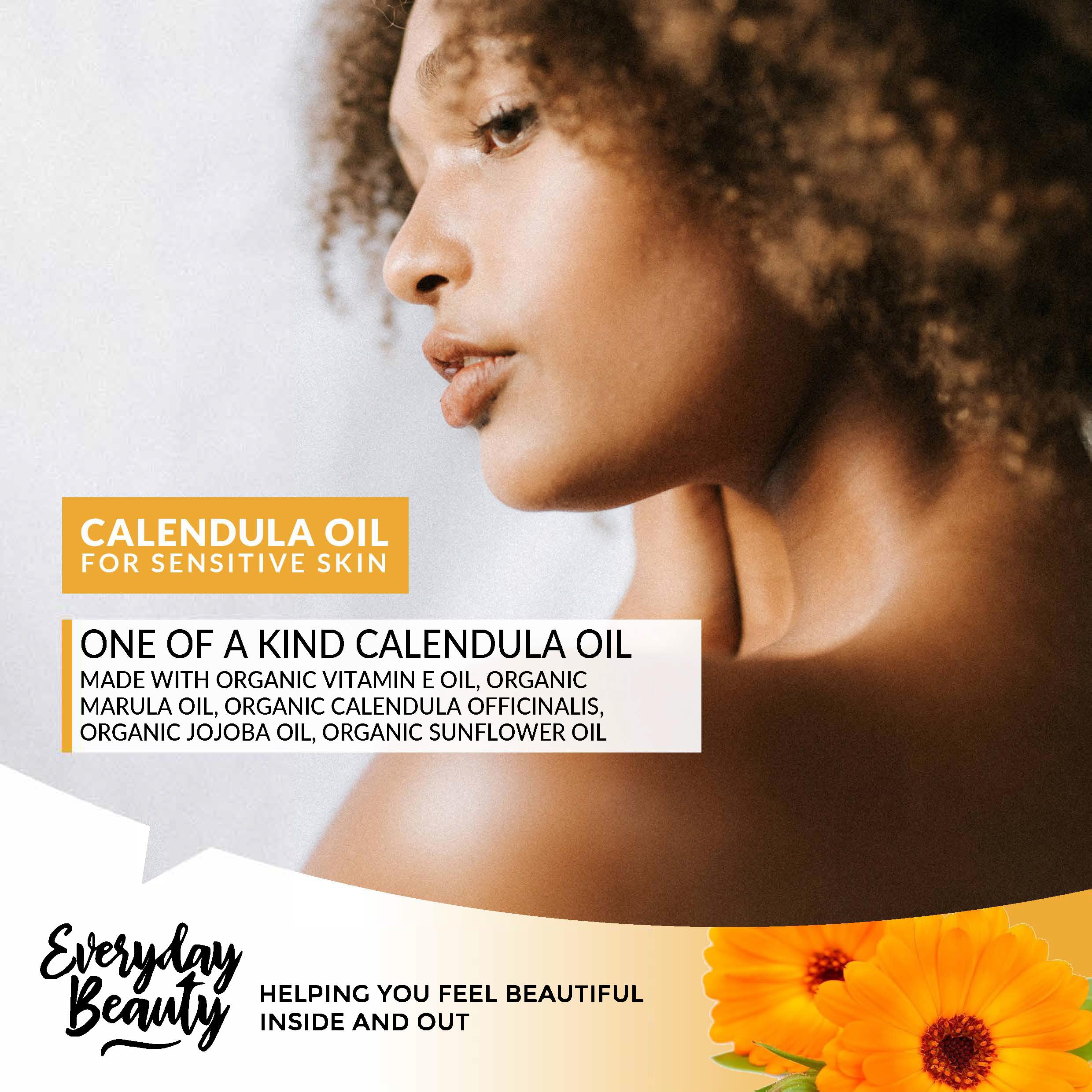 Organic Calendula Oil for Sensitive Skin – 8oz Bulk | USDA Organic