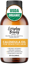 Organic Calendula Oil for Sensitive Skin – 8oz Bulk | USDA Organic