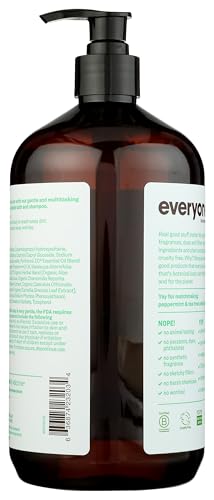 Everyone 3-in-1 Tea Tree Peppermint Soap, 32 oz – Cleanse Body, Face & Hair