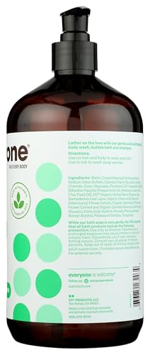 Everyone 3-in-1 Tea Tree Peppermint Soap, 32 oz – Cleanse Body, Face & Hair