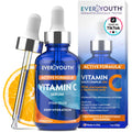 EVERYOUTH Vitamin C Serum for Face with Stem Cells, Niacinamide, Hyaluronic Acid – Retinol + Glycolic, Made in USA