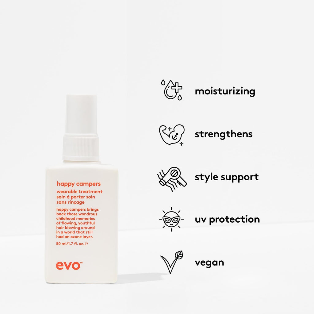EVO Happy Campers Wearable Treatment – Daily Hair Strength, Frizz Control & UV Protection (2 x 50ml)