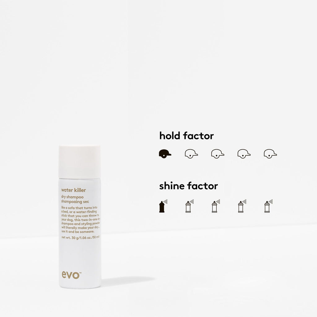 EVO Water Killer Dry Shampoo – Travel Size 2-in-1 Refresh & Volume