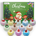 EvolutionUSA Christmas Bath Bombs for Kids – 12pc Holiday Set with Toy Inside