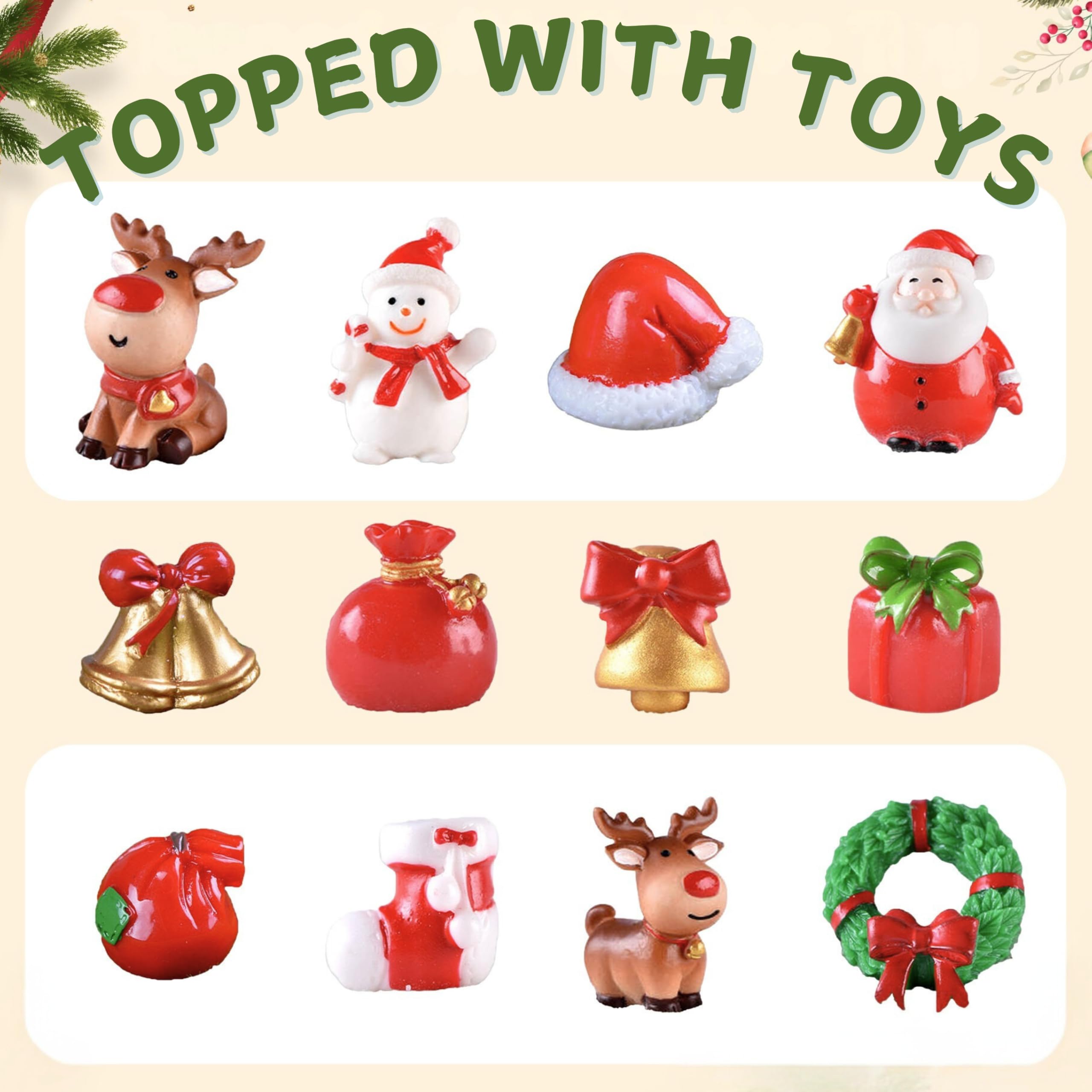 EvolutionUSA Christmas Bath Bombs for Kids – 12pc Holiday Set with Toy Inside
