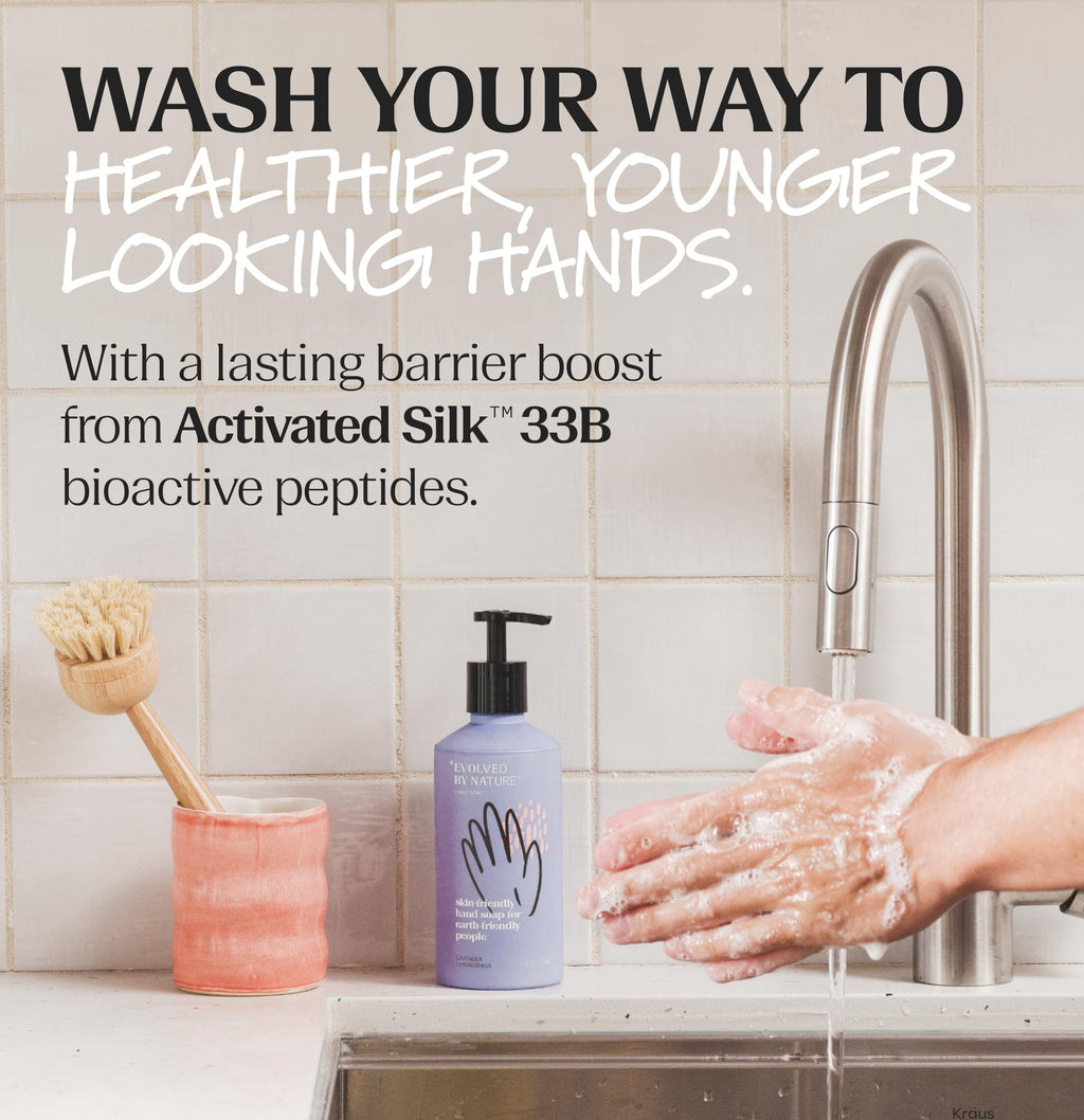EVOLVED BY NATURE Liquid Hand Soap Refill – 128 Oz, Lavender Lemongrass, Biodegradable Formula