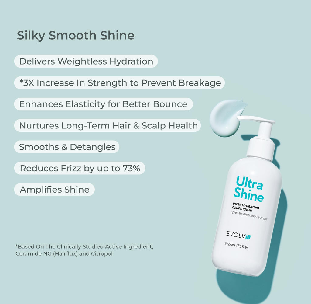 EVOLVh Natural UltraShine Moisture Conditioner | Vegan, Non-Toxic, 1 L