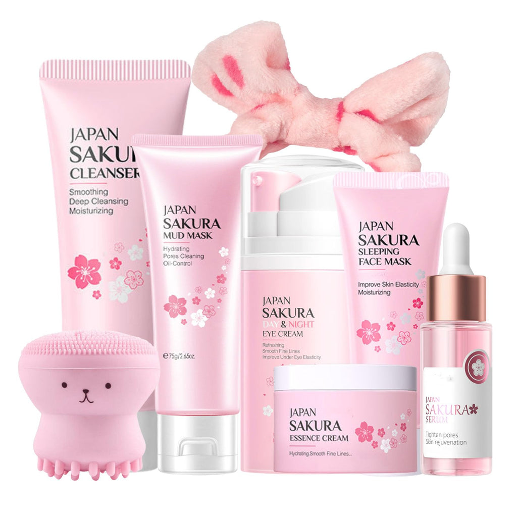 Evolvique Japan Sakura Skincare Set for Teens – 8-Piece Gift Kit