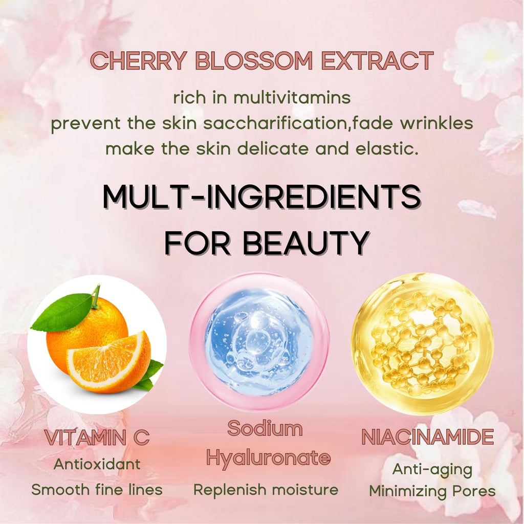 Evolvique Japan Sakura Skincare Set for Teens – 8-Piece Gift Kit