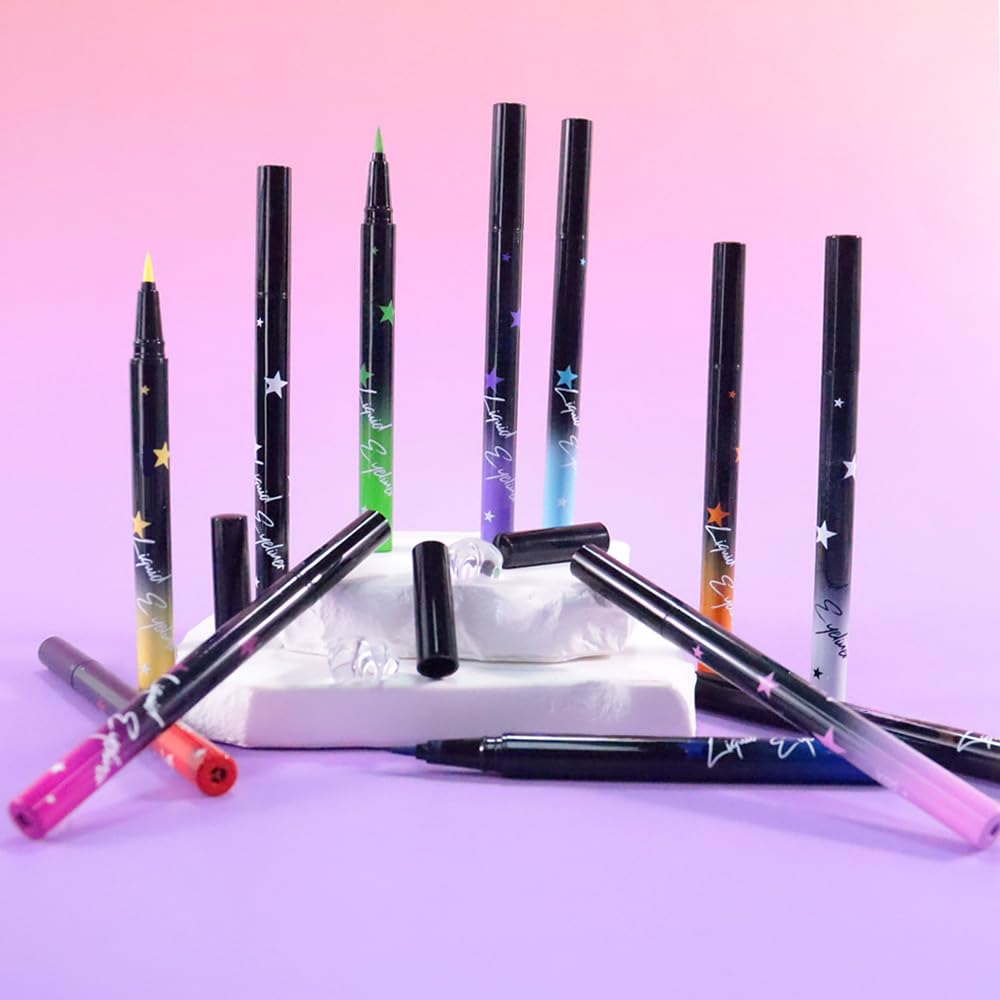 evpct 6Pcs Matte Liquid Eyeliner Set – Waterproof, Smudge-Proof, Quick-Dry, Longwear