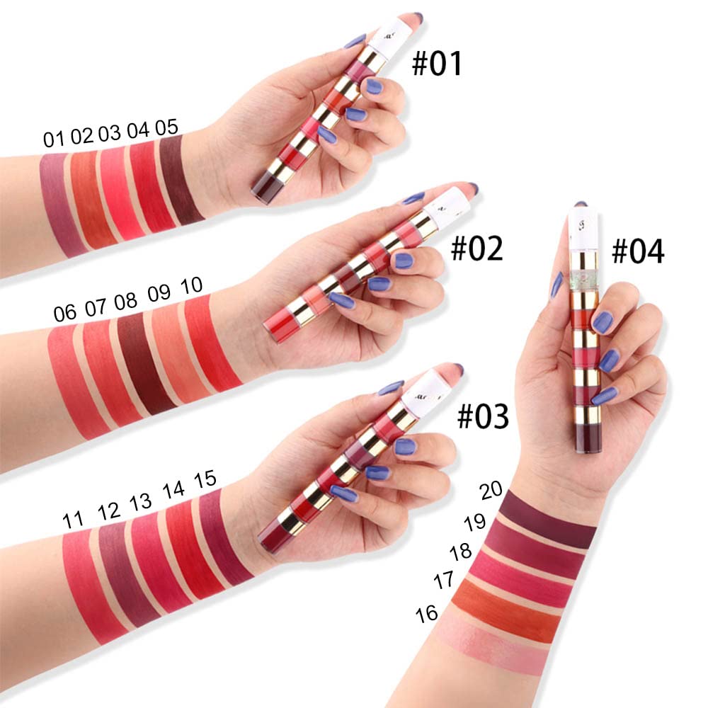 evpct 20 Colors Liquid Matte Lipstick Set – Long-Lasting, Waterproof Lip Colors