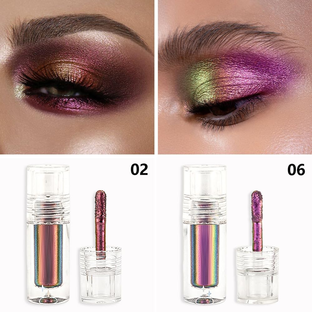 evpct Mermaid Purple Gold Duochrome Liquid Eyeshadow — Multichrome Glitter & Color Shift
