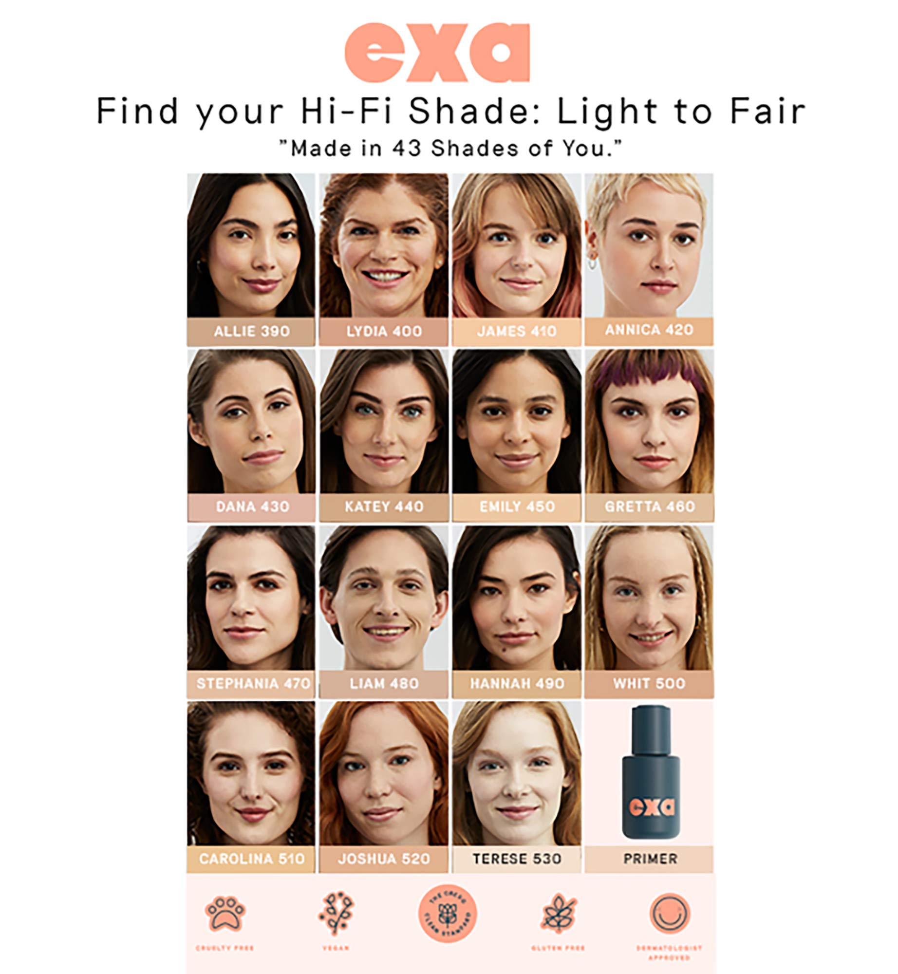 Exa Beauty Natural High Fidelity Foundation | Clean, Vegan, Cruelty-Free Makeup