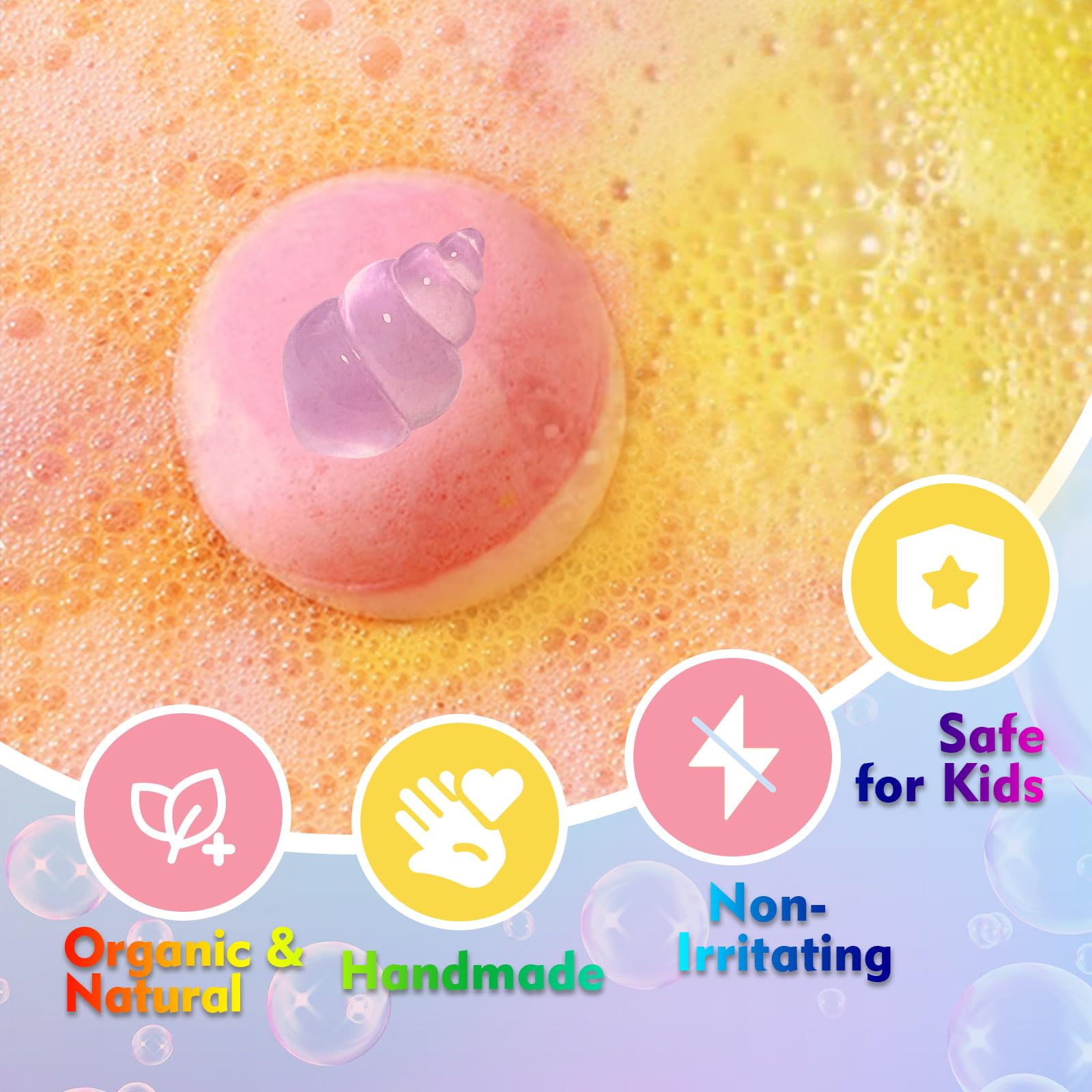 Excalla 20-Pack Kids Bath Bombs with Surprise Toys — Glow-in-the-Dark Fun