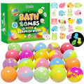 Excalla 20-Pack Kids Bath Bombs with Surprise Toys — Glow-in-the-Dark Fun