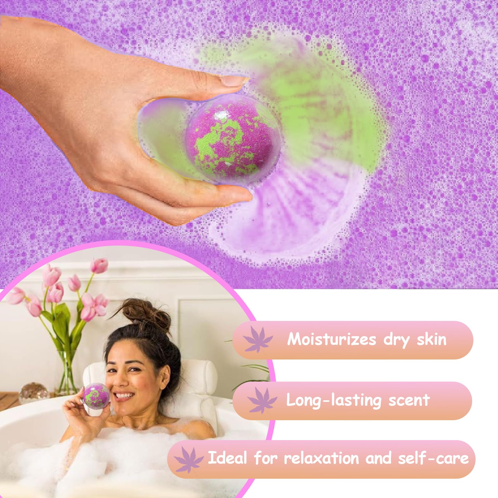 Excalla Bath Bombs Gift Set | 20 Handmade Bubble Bath Bombs with Shea & Cocoa Butter