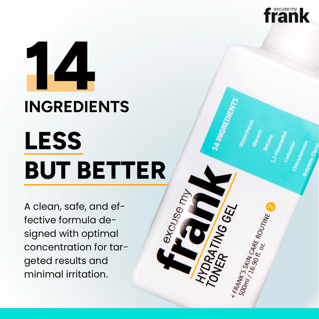Excuse My Frank Hydrating Gel Toner – Gentle Korean Hydration for All Skin Types (3 Pack)