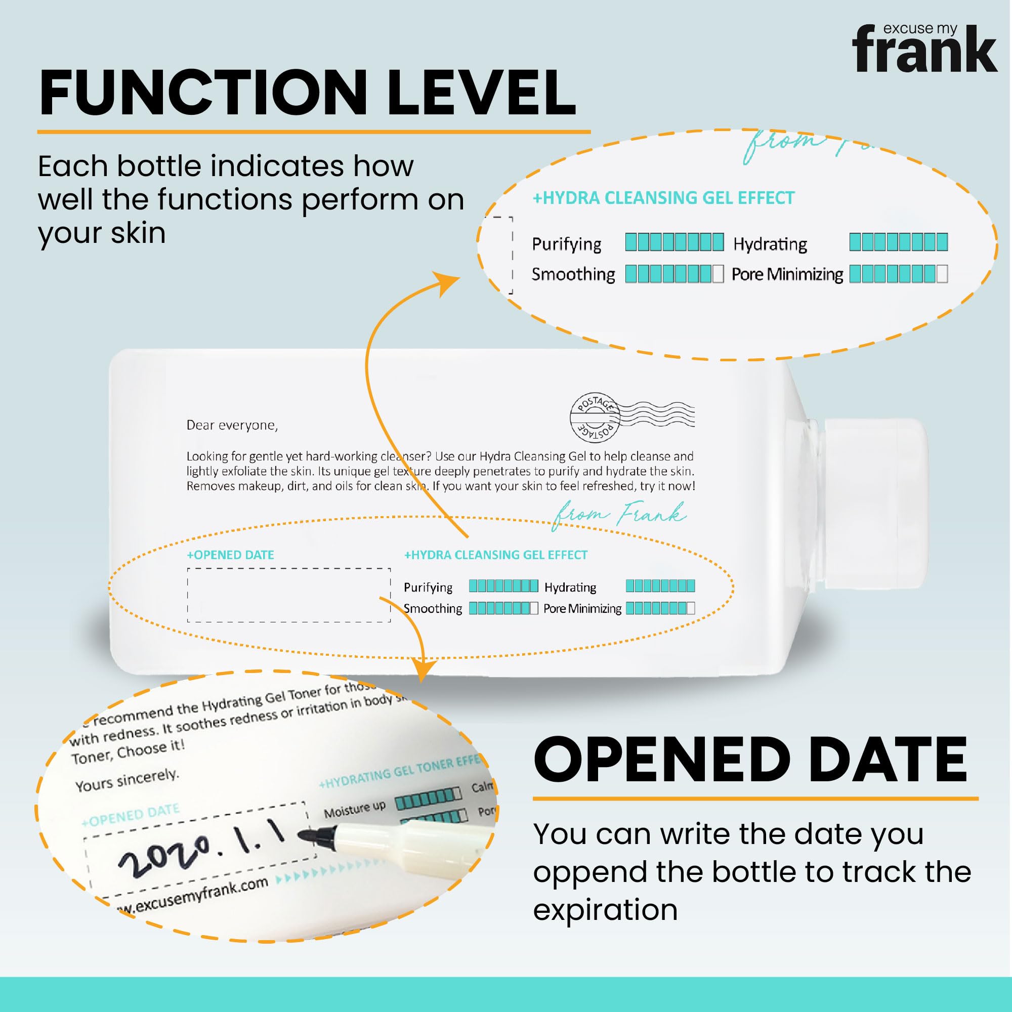 Excuse My Frank Hydrating Gel Toner – Gentle Korean Hydration for All Skin Types (3 Pack)