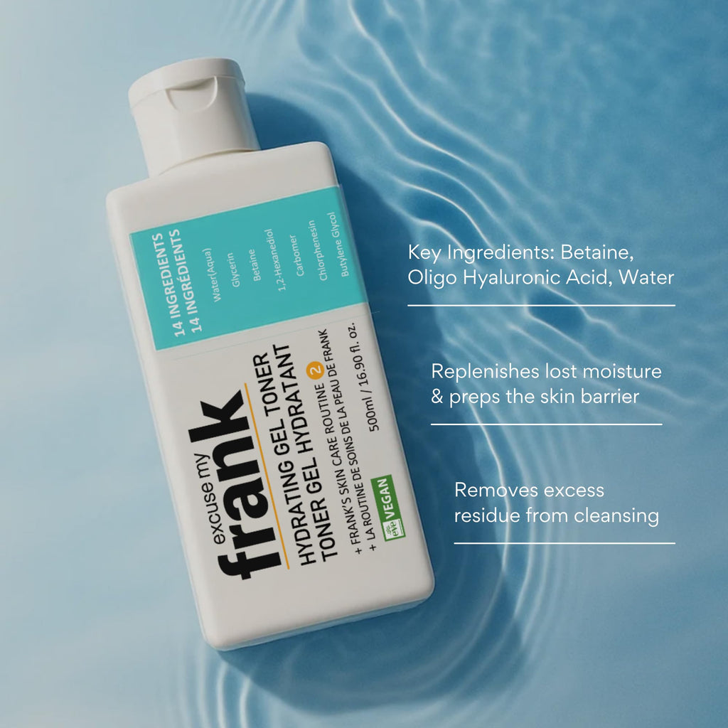 Excuse My Frank Hydrating Gel Toner – Gentle Korean Hydration for All Skin Types (3 Pack)