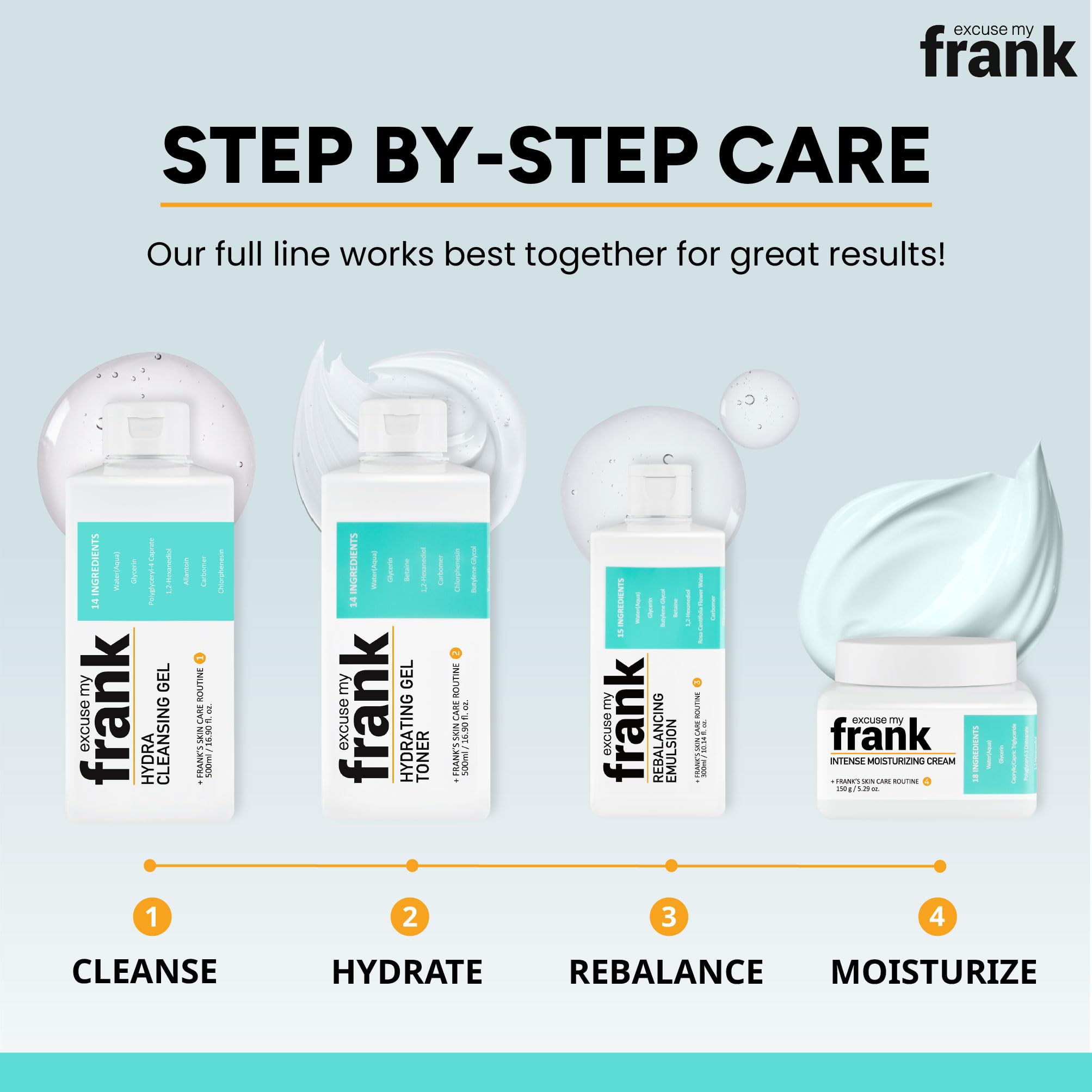 Excuse My Frank Hydrating Gel Toner – Gentle Korean Hydration for All Skin Types (3 Pack)
