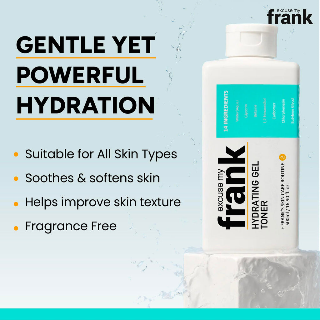 Excuse My Frank Hydrating Gel Toner – Gentle Korean Hydration for All Skin Types (3 Pack)