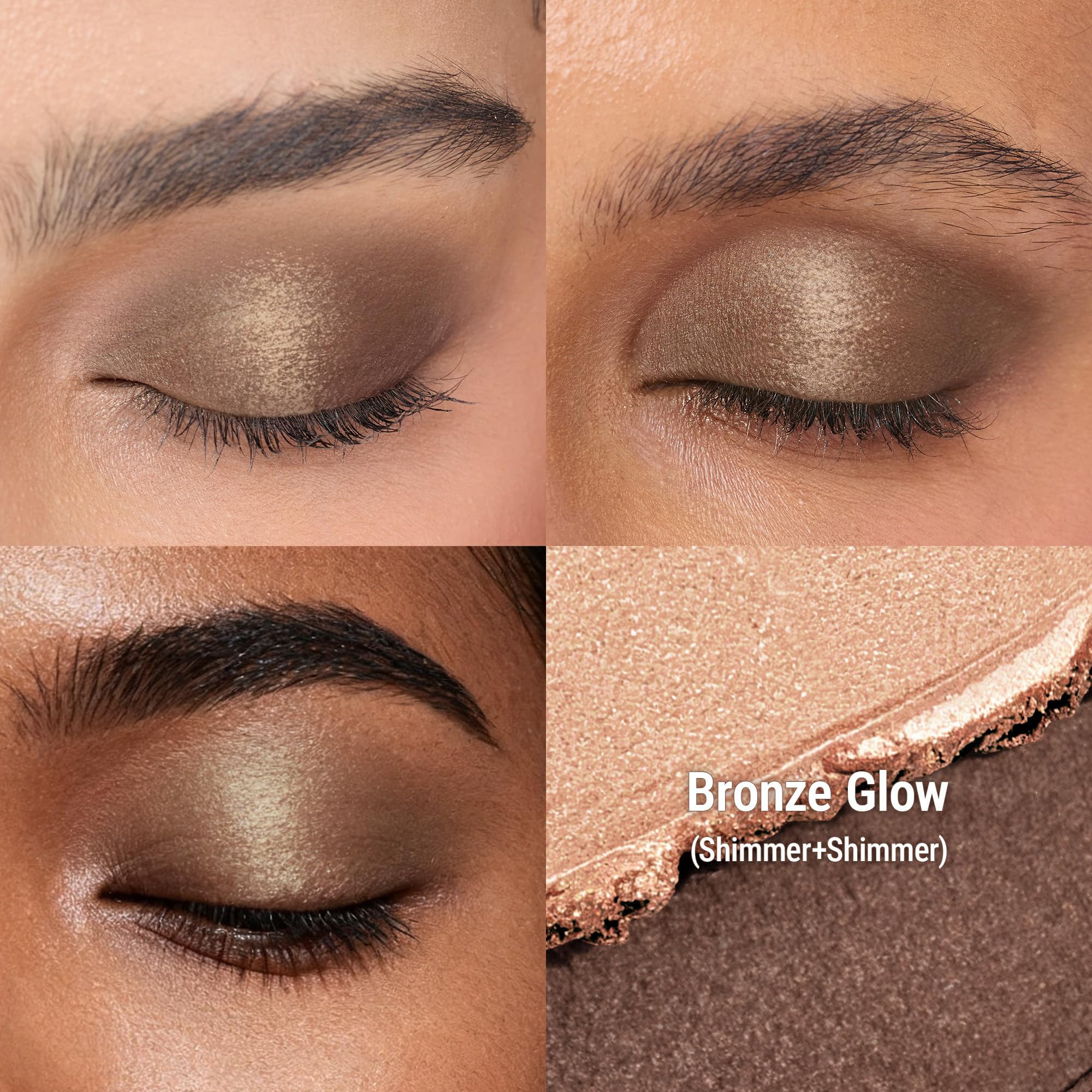 exmiloo Cream Eyeshadow Stick – 2-in-1 Dual-Ended Shimmer Bronze Glow