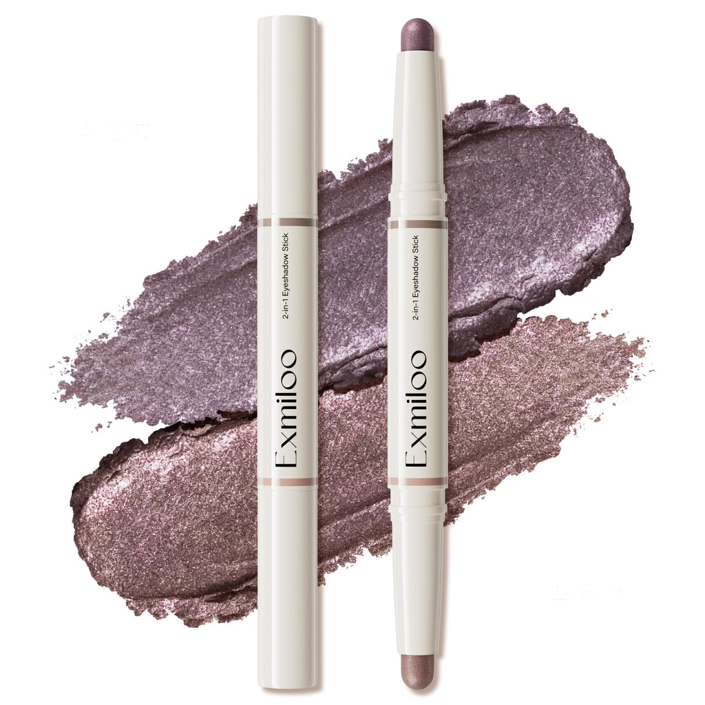 Exmiloo Cream Eyeshadow Stick – 2-in-1 Dual-Ended (Lavender Dusk)