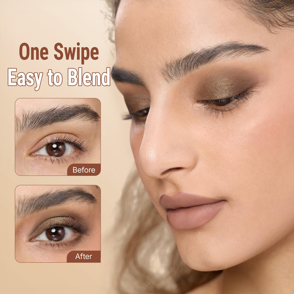exmiloo Cream Eyeshadow Stick – 2-in-1 Dual-Ended Shimmer Bronze Glow