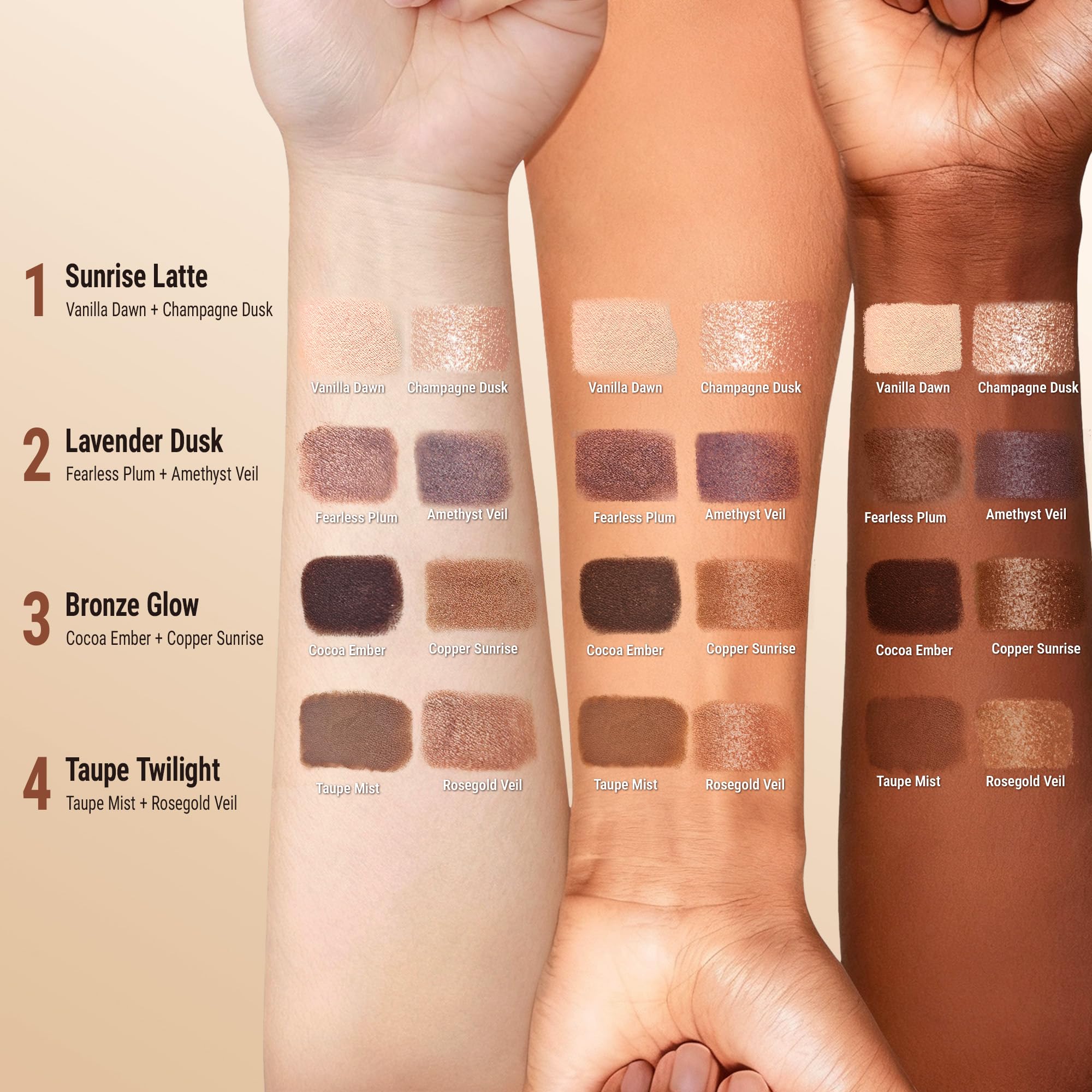 exmiloo Cream Eyeshadow Stick – 2-in-1 Dual-Ended Shimmer Bronze Glow