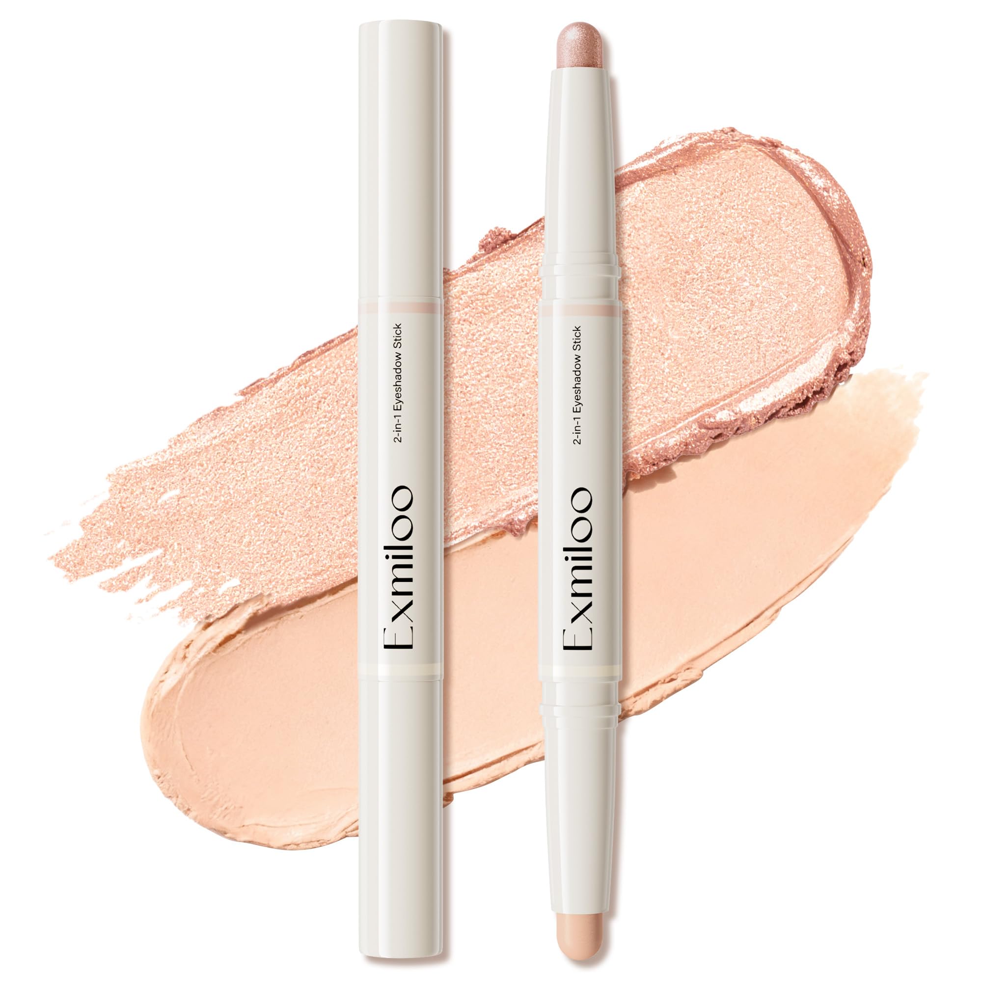 exmiloo Eyeshadow Stick – Dual-Ended Matte & Shimmer Cream for Easy Eye Looks (Sunrise Latte)