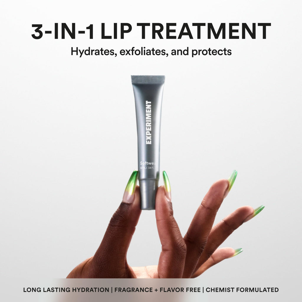 Experiment Softwear Smoothing Lip Treatment Balm – 24hr Hydration, Vegan Lip Balm (.34 fl oz)