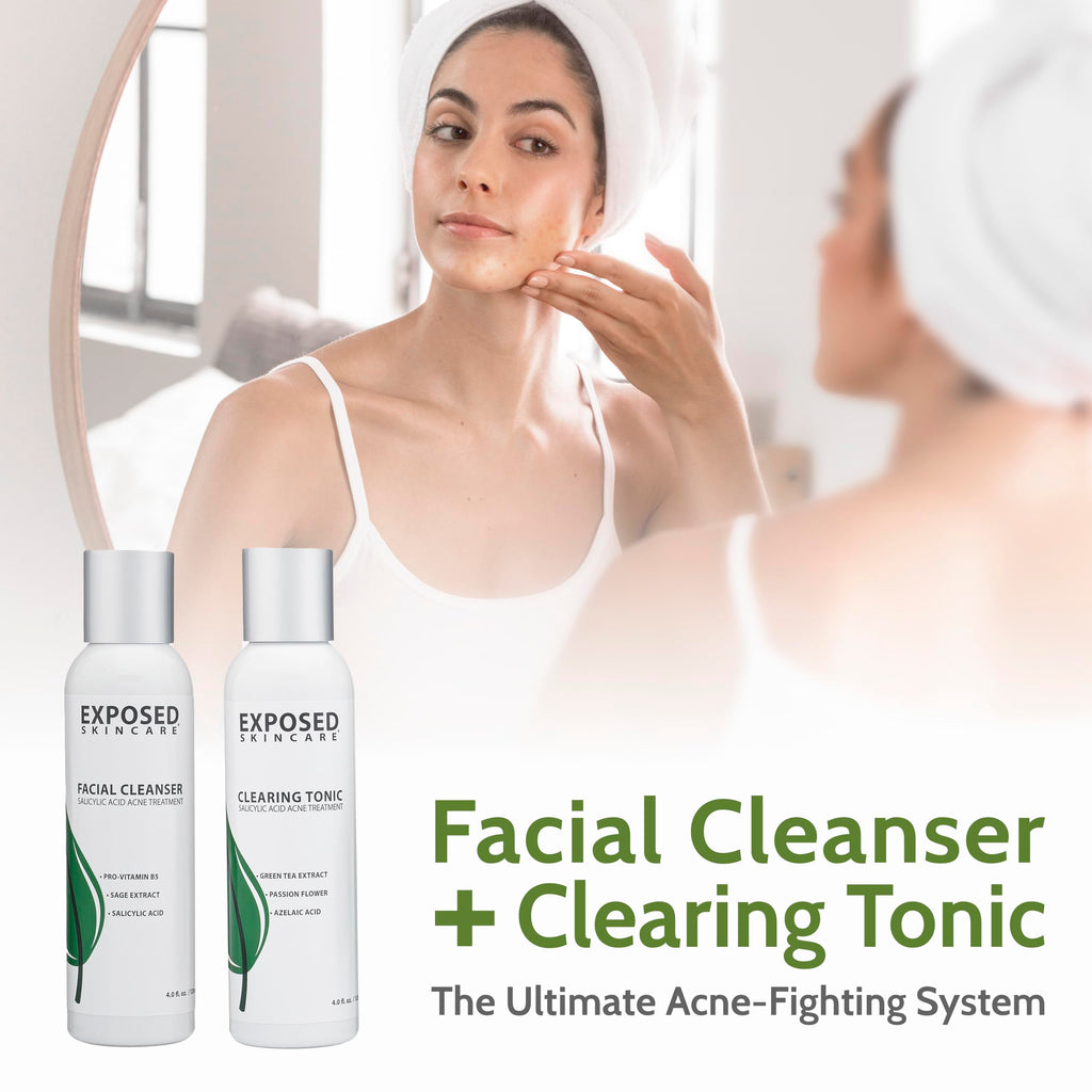 Exposed Skin Care Basic Acne Treatment Kit — 2.5% Salicylic Acid + 3.5% Benzoyl Peroxide