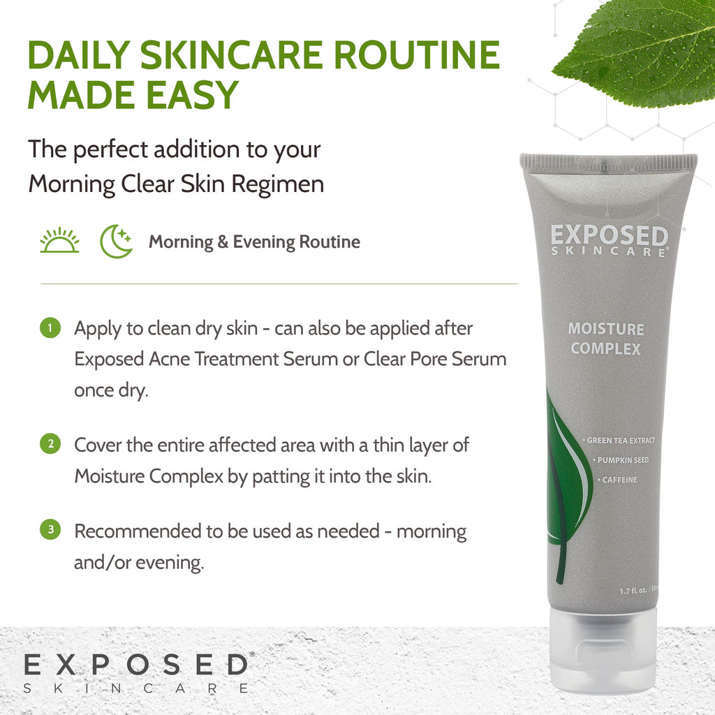 Exposed Skin Care Moisture Complex: Oil-Free Daily Face Moisturizer for Oily, Acne-Prone Skin