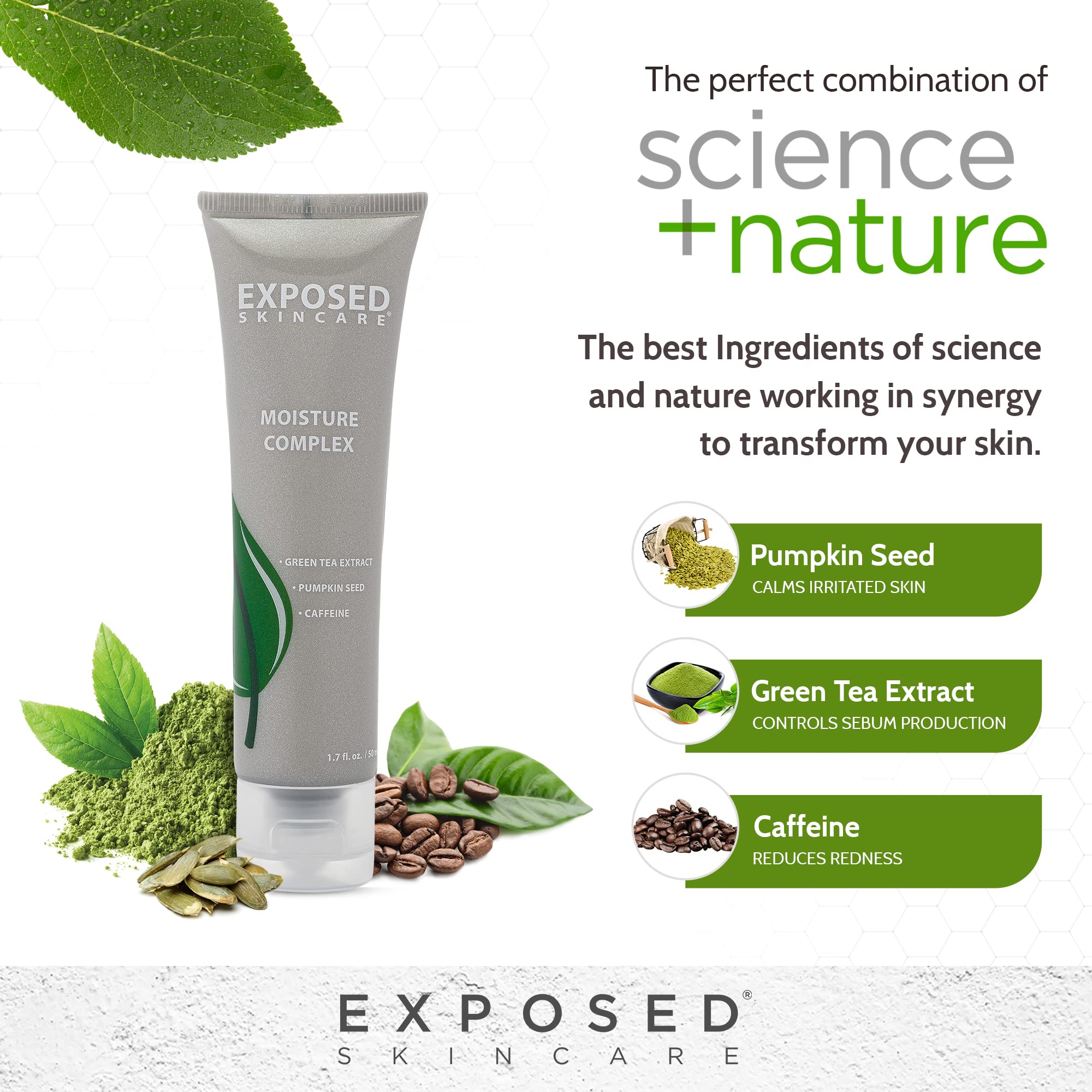 Exposed Skin Care Moisture Complex: Oil-Free Daily Face Moisturizer for Oily, Acne-Prone Skin