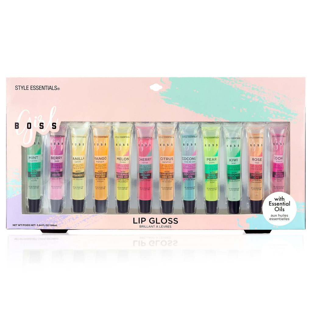 EXPRESSIONS 12pc Lip Gloss Lip Oil Collection – Hydrating Flavored Gloss Tubes