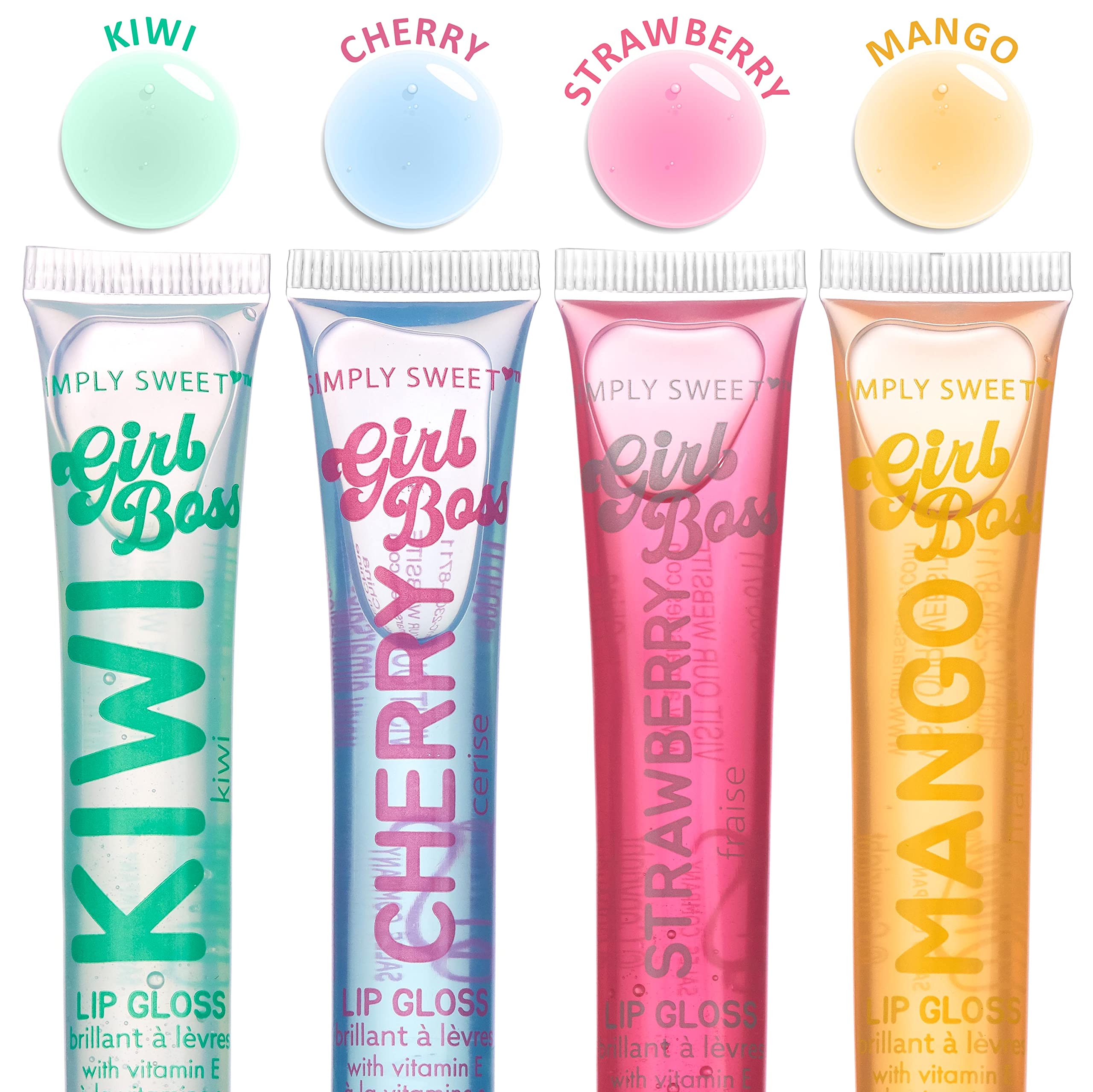 EXPRESSIONS 12pc Clear Lip Gloss Pack – Vitamin E Hydration, Essential Oils, Flavored Lip Oils