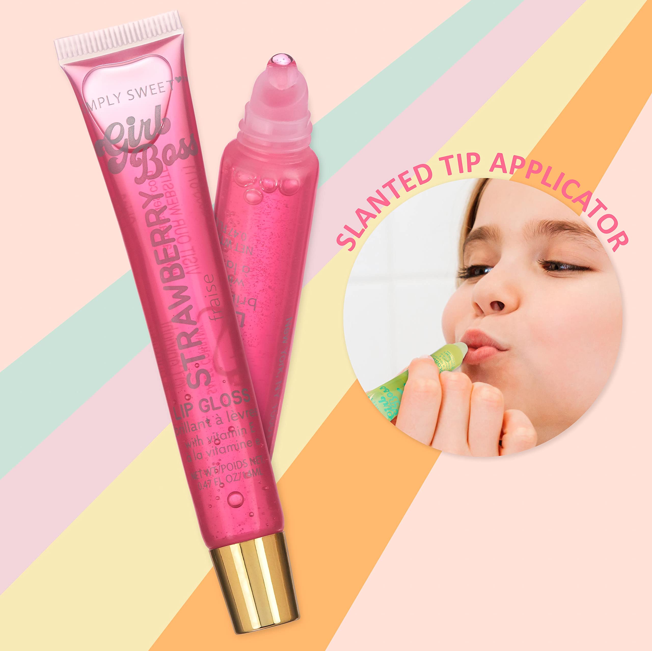 EXPRESSIONS 12pc Clear Lip Gloss Pack – Vitamin E Hydration, Essential Oils, Flavored Lip Oils