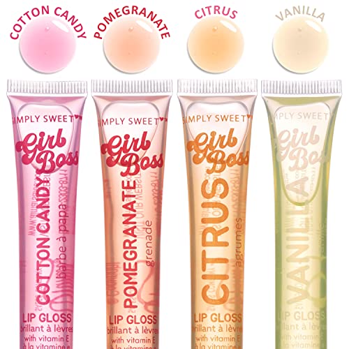 EXPRESSIONS 12pc Clear Lip Gloss Pack – Vitamin E Hydration, Essential Oils, Flavored Lip Oils