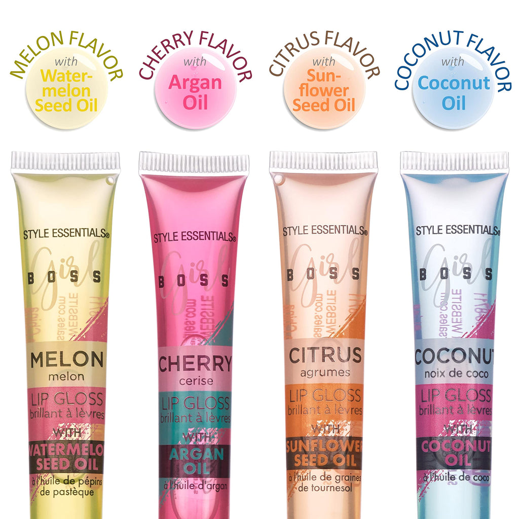 EXPRESSIONS 12pc Lip Gloss Lip Oil Collection – Hydrating Flavored Gloss Tubes