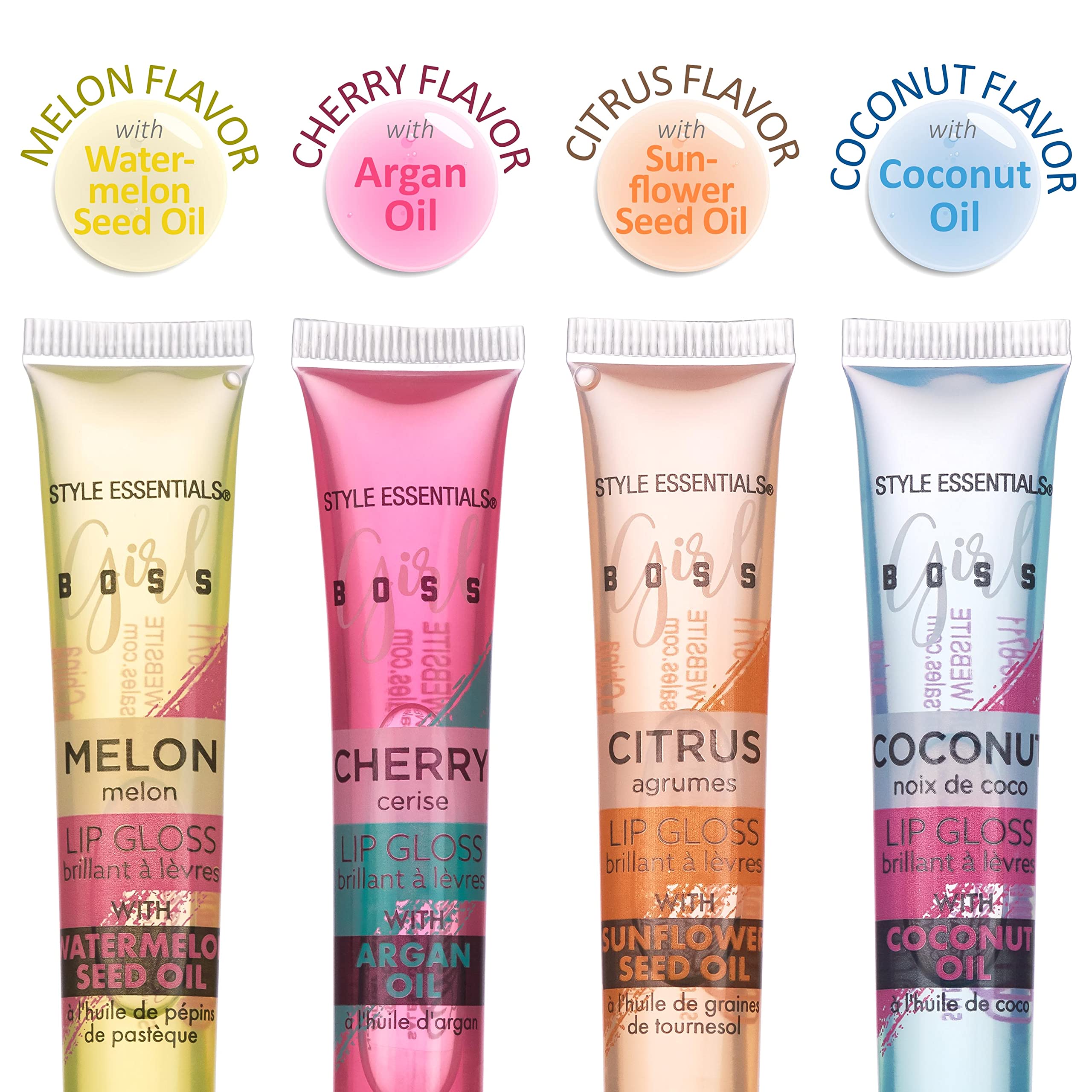 EXPRESSIONS 12pc Lip Gloss Lip Oil Collection – Hydrating Flavored Gloss Tubes