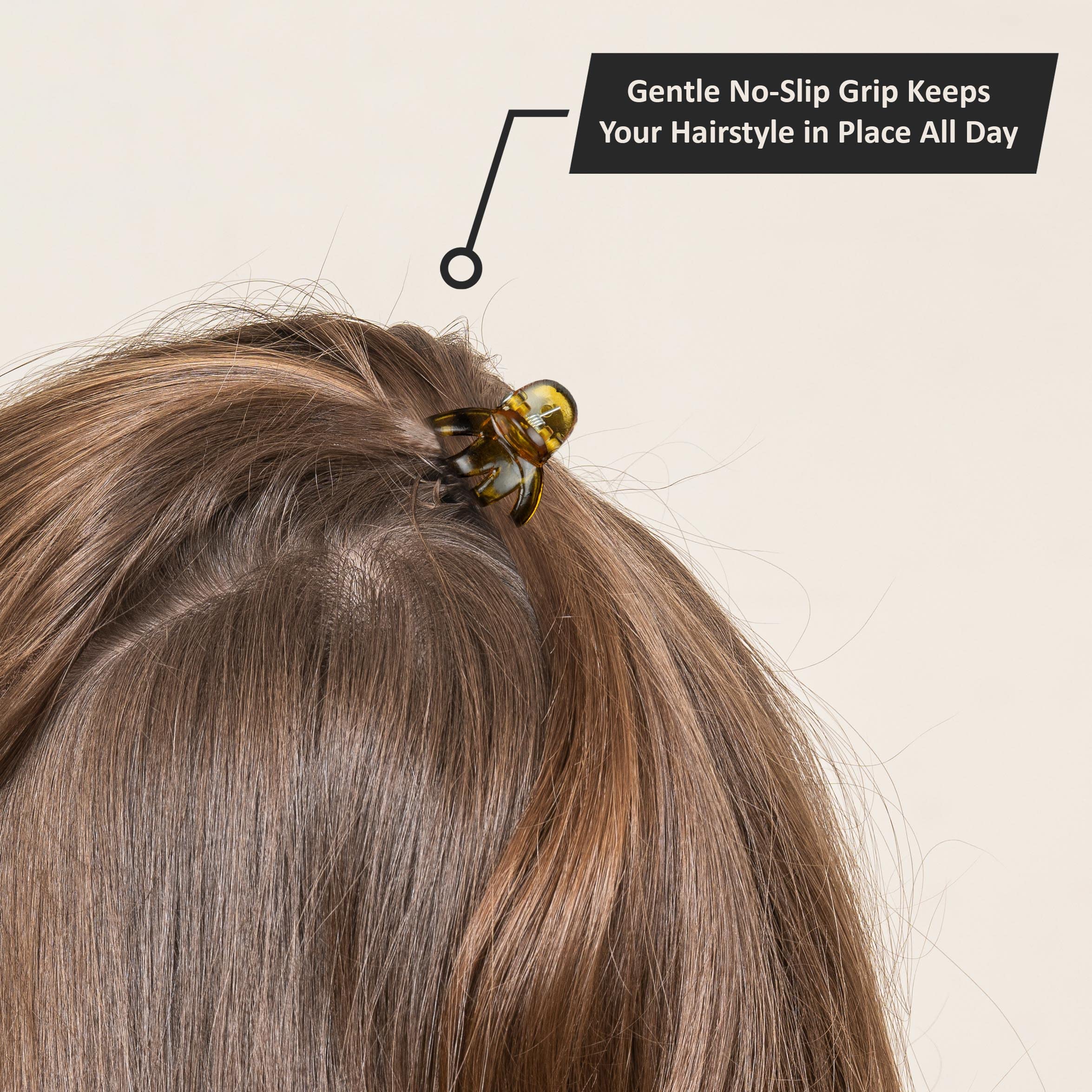 Expressions 24pc Mini Octopus Hair Clips Pack - Clear, Tortoise & Black
