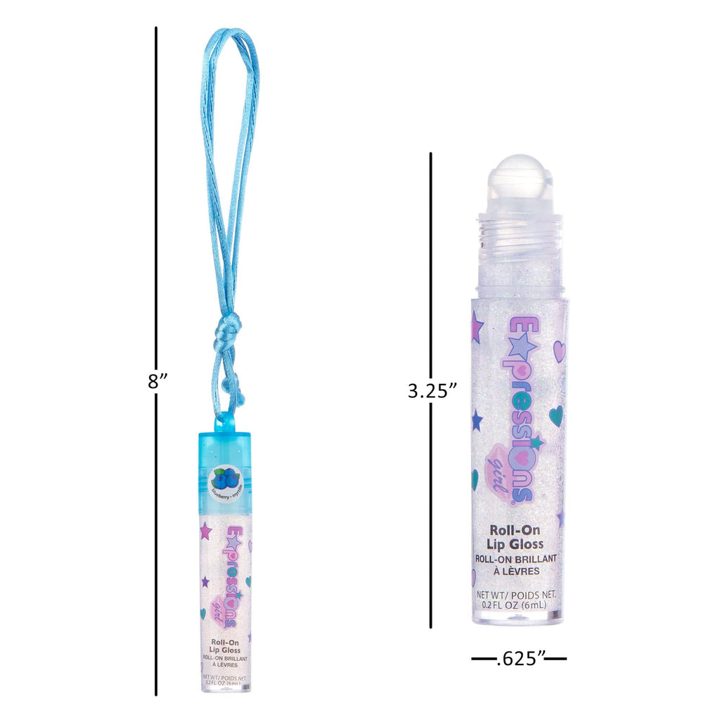 EXPRESSIONS 12pc Lip Gloss Necklace Set – Fruit Flavored, Non-Toxic Party Favors