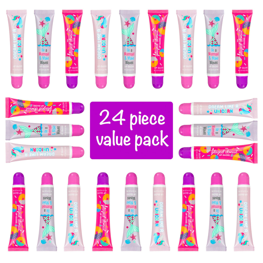 EXPRESSIONS 24pc Lip Gloss Kit | Flavored Shimmer Set for Girls & Teens