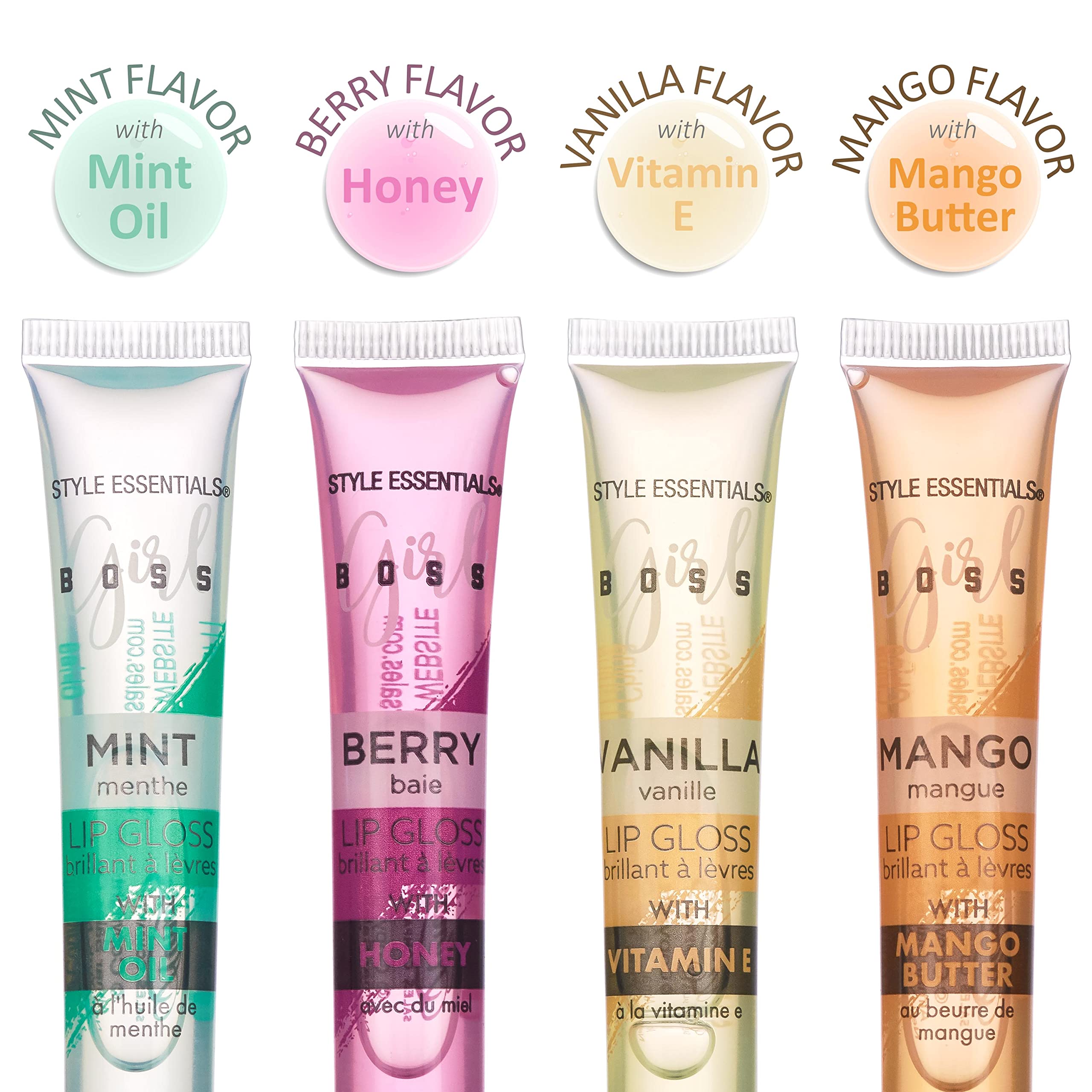 EXPRESSIONS 12pc Lip Gloss Lip Oil Collection – Hydrating Flavored Gloss Tubes