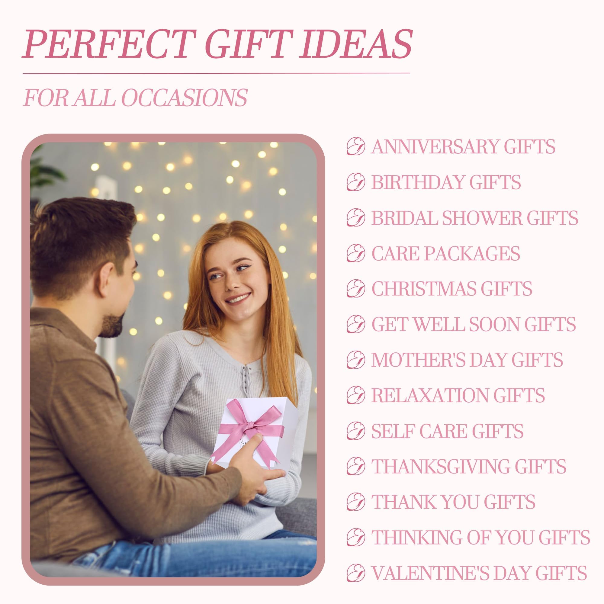 EXTALOW Rose Spa Gift Set for Women | Home Spa Gift Basket