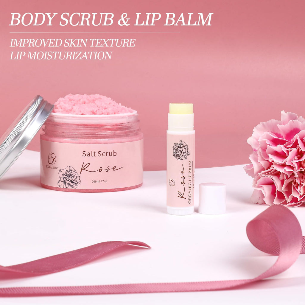 EXTALOW Rose Spa Gift Set for Women | Home Spa Gift Basket
