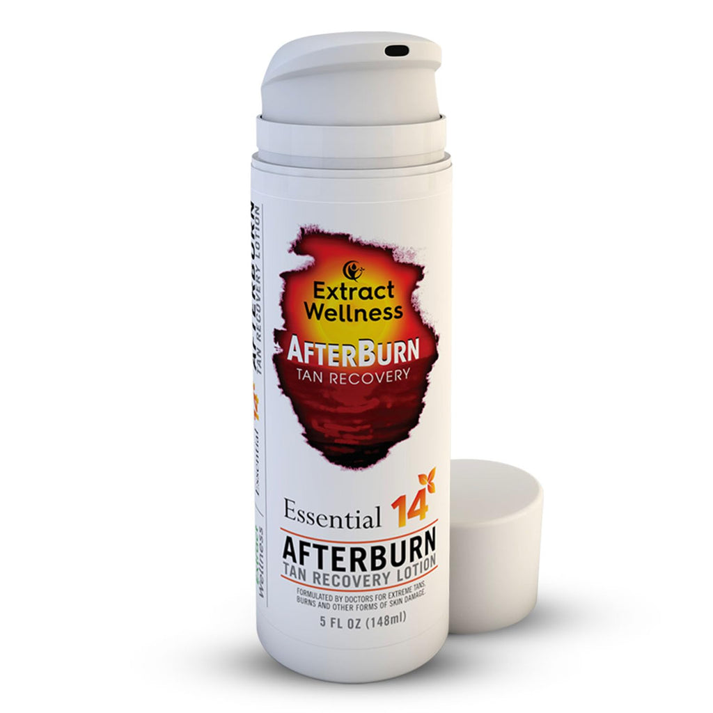 Extract Wellness All-in-One AfterBurn Tan Recovery Lotion – Doctor-Formulated Aftersun with 14 Essential Oils