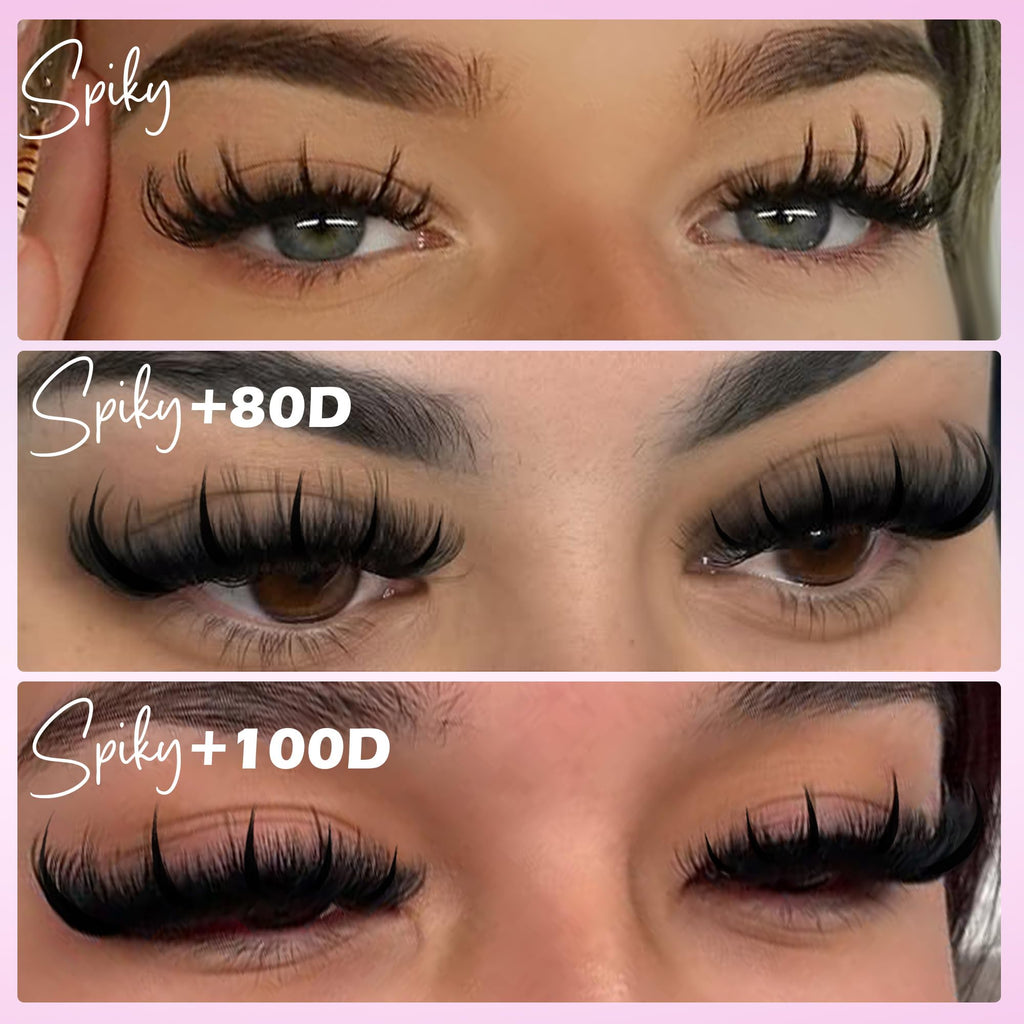 EYDEVRO Lash Clusters with Spikes – Wispy Volume Kit 12-20mm (80D/100D)