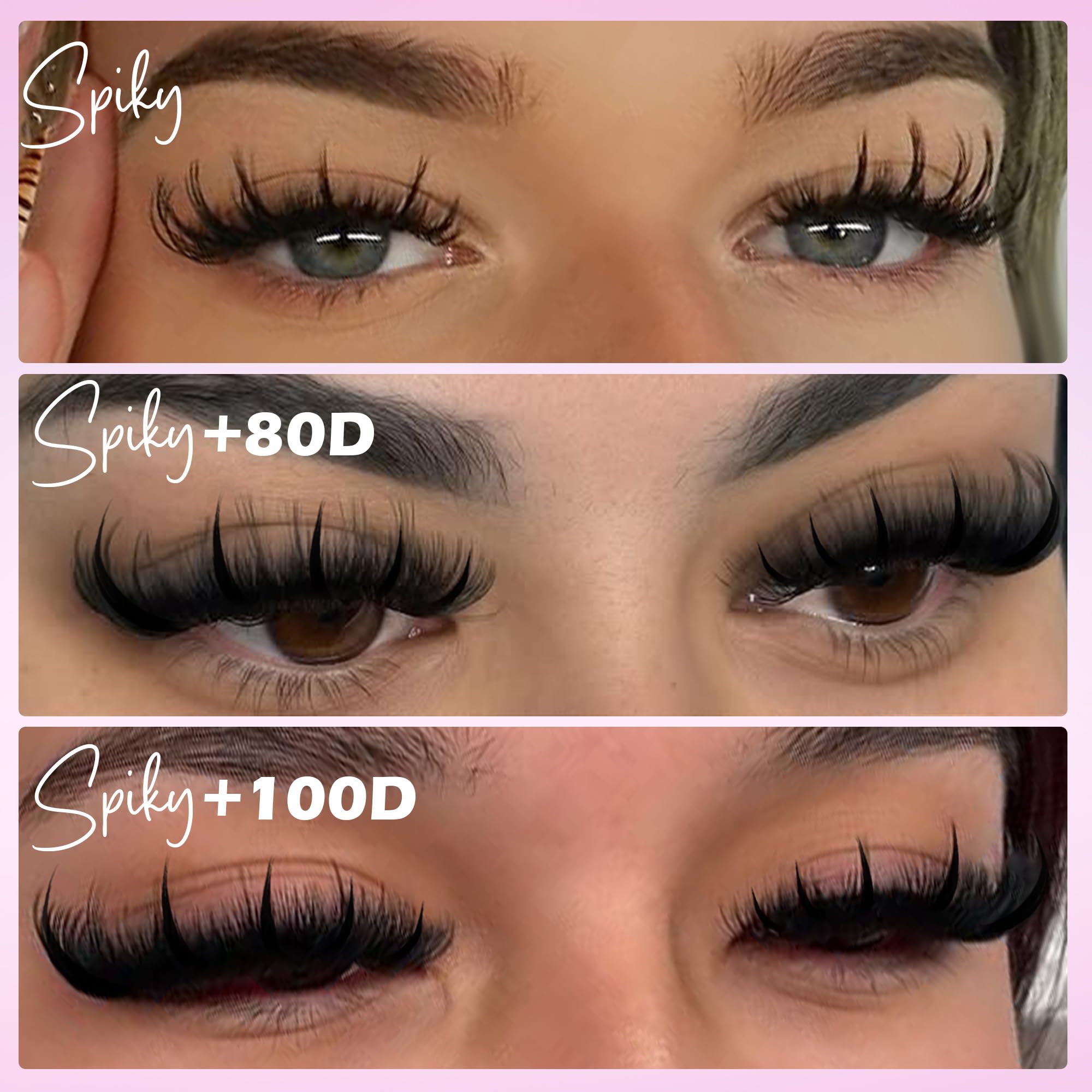 EYDEVRO Lash Clusters with Spikes – Wispy Volume Kit 12-20mm (80D/100D)